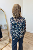 Renuar Layered Leopard Blouse Storm