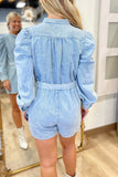 Karlie Denim Belted Romper