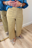 Dear John Audrey Wide Leg Crop Khaki