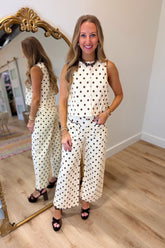 October Charm Polka Dot Set Cream