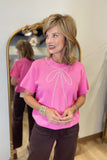 Sweet Seed Bow Sweater Pink