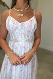 Flirty Floral Maxi Dress Pink