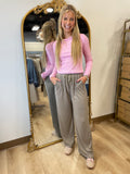 All Time Fav Ribbed Pants Taupe