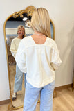 Rowan Raw Edge Textured Top Cream