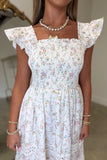 Blossom Belle Smocked Midi Dress Ivory