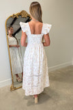 Blossom Belle Smocked Midi Dress Ivory