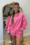 Pink Promises Striped Short Set