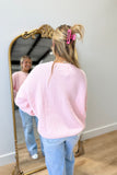 Rosy Romance Cardigan Sweater