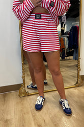 Lulu Mac Stripe Short Red