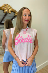 Birdie Graphic Tee Pink