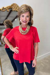 Joh Rackel Knit Tee Red