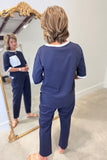 Joh Kaley Knit Colorblock Top Navy