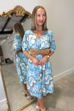 Dear John Lilia Aqua Floral Dress