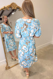 Dear John Lilia Aqua Floral Dress