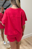Bare Minimum Pocket Short Set Ruby