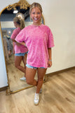 Plus Vivid Basic Washed Tee Ash Pink
