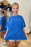 Vivid Basic Washed Tee Classic Blue