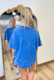 Plus Vivid Basic Washed Tee Classic Blue