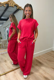 Ease Into It Pant Set Red