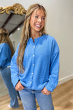 Spring Staple Cardigan Blue