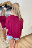 Soft Structure Pocket Tee Cabernet