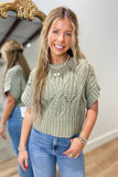 Willow Weave Crochet Sweater Sage