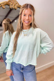 Spring Reveal Open Back Sweater Mint