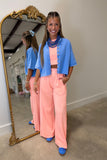 Dillon Mineral Wash Pant Set Coral RESTOCK