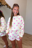 Cozy Club Dot Set Cream Pink