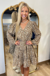 Chestnut Charm Dress Brown