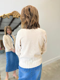 Multiples Button Front Cardigan Oatmeal