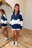 RD Style Camille Striped Short Set Navy