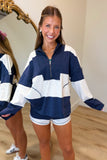RD Style Camille Striped Short Set Navy