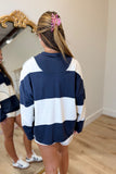 RD Style Camille Striped Short Set Navy