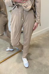 Multiples Drawstring Jogger Taupe