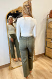 Butter Soft Long Sleeve Crew Neck Top Ivory - One Size RESTOCK