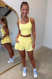 Breezy Flutter Short Yellow