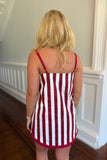Game Day Glory Front Slit Skort Set Crimson