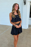 Black Out Bubble Skirt Set