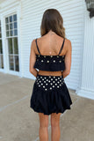 Black Out Bubble Skirt Set