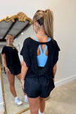 Chloe Cut Out Back Tee Black