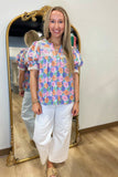 Floral Dreams Top Blue