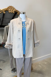 Multiples Double Button Jacket Tan