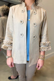 Multiples Double Button Jacket Tan