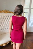 Stadium Style Dress Maroon