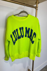 Lulu Mac Sweatshirt Chartreuse/ Deep Blue