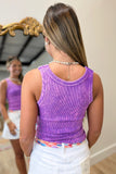 Daily Form Reversible Ribbed Tank Violet