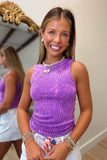Daily Form Reversible Ribbed Tank Violet