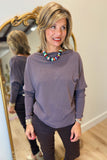 Always Together Off the Shoulder Top Raisin