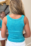 Daily Form Reversible Ribbed Tank Lt Teal